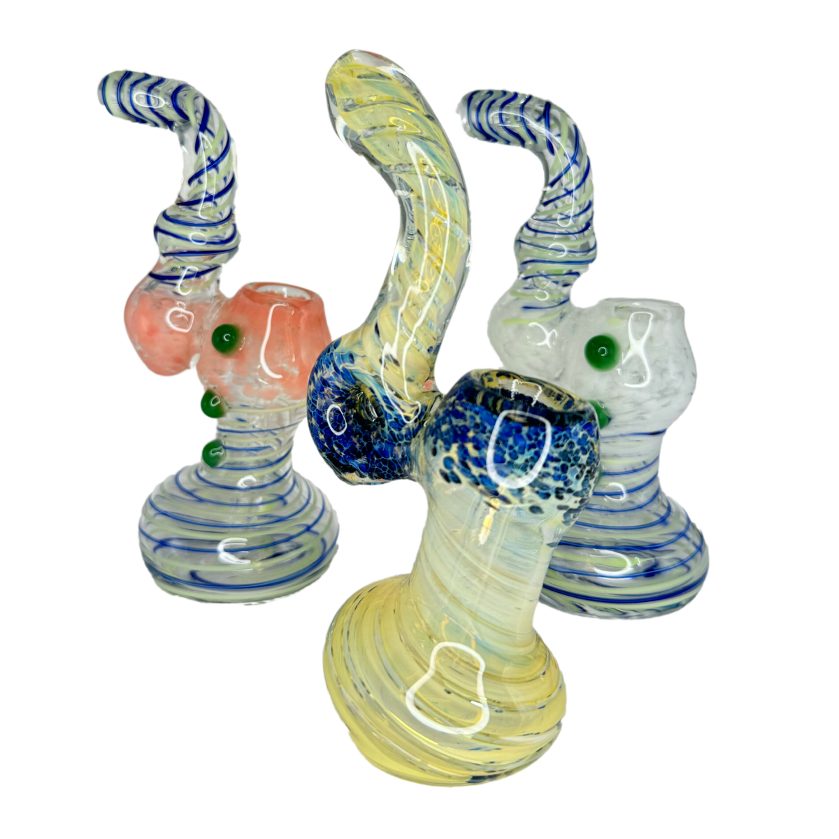 Photograph of product: ASSORTED 6 1/2" GLASS BUBBLER