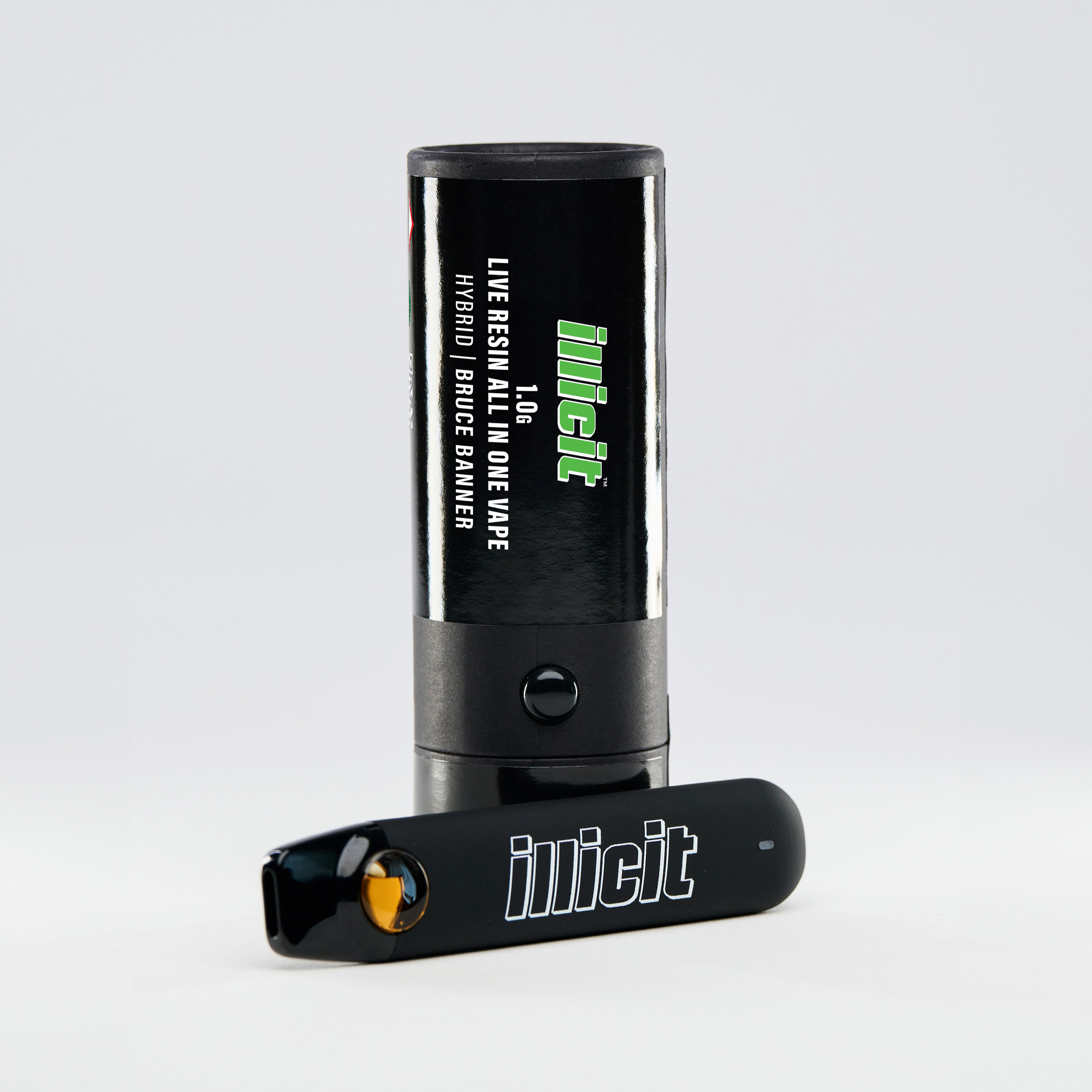 Photograph of product: Illicit: Live Resin Vape | Bruce Banner | All-In-One | 1g