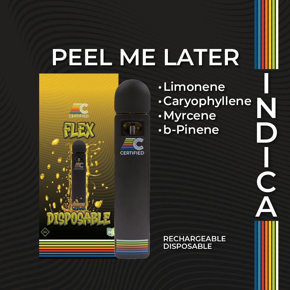 Photograph of product: Peel Me Later - FLEX | 1g Distillate Disposable - 