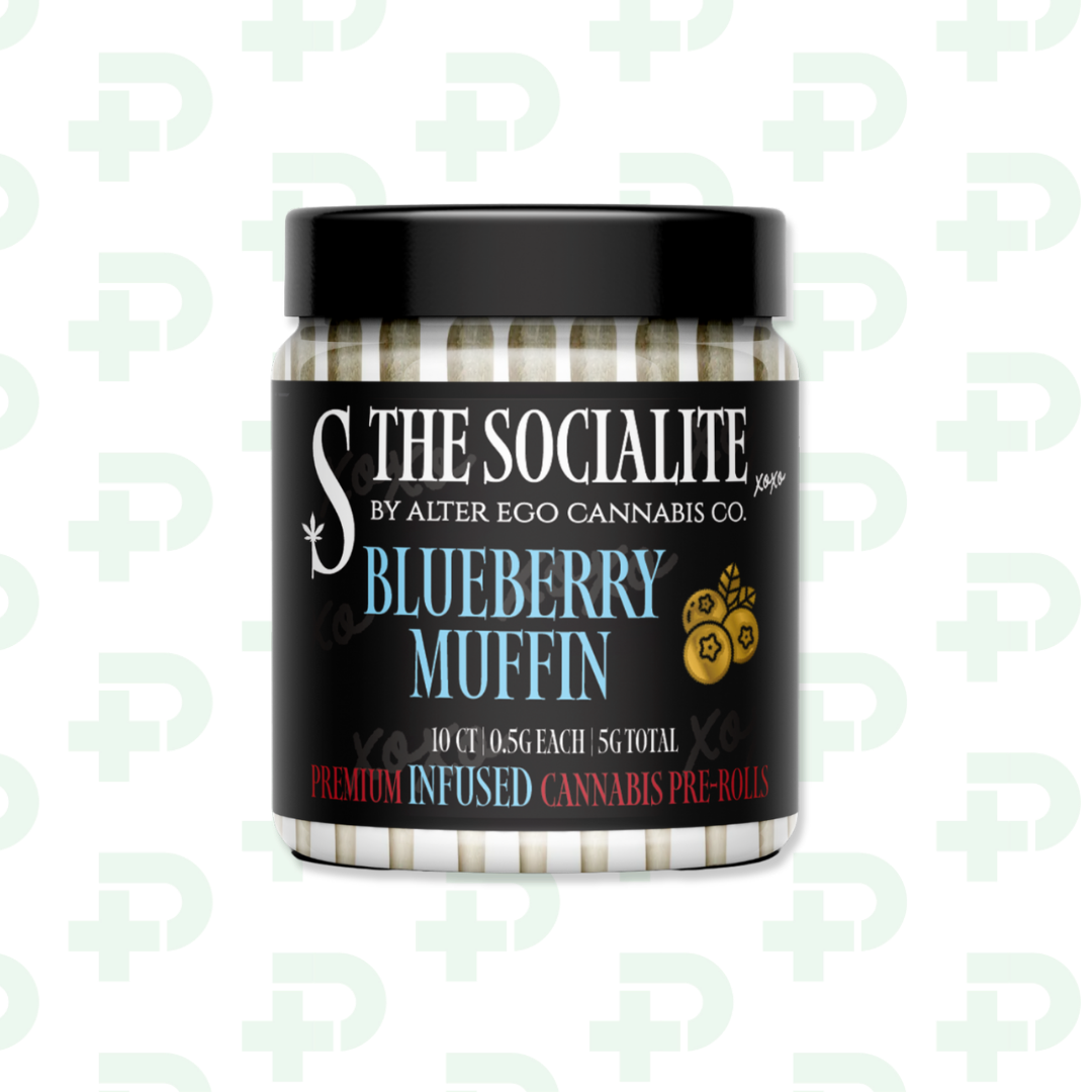 Photograph of product: The Socialite by Alter Ego - Infused 10pk Preroll - Blueberry Muffin