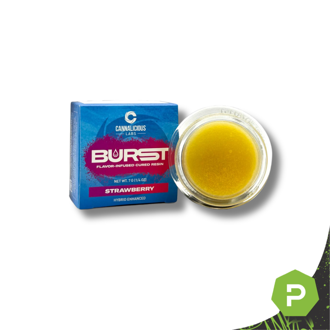 Photograph of product: Cannalicious | 7g Flavor Infused Cured Resin | Strawberry