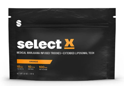 Photograph of product: Select X Orange | Troche | 10mg/10pk