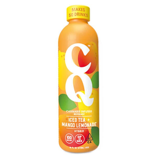 Photograph of product: CQ  Beverage  100mg  Iced Tea Mango Lemonade  Hybrid  $20*Tax Included