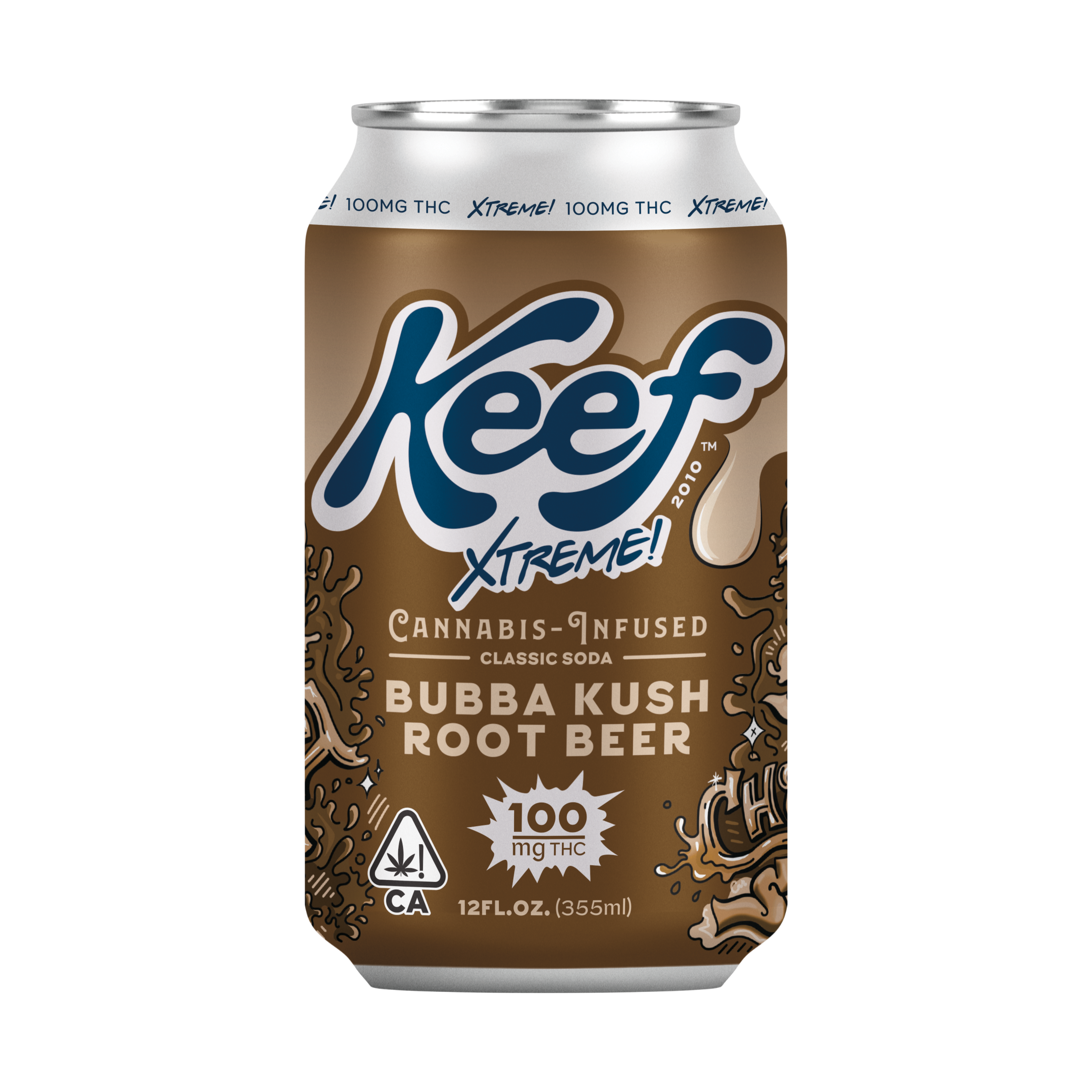 Photograph of Product: Keef Classic Soda Bubba Kush Root Beer XTREME | 100mg