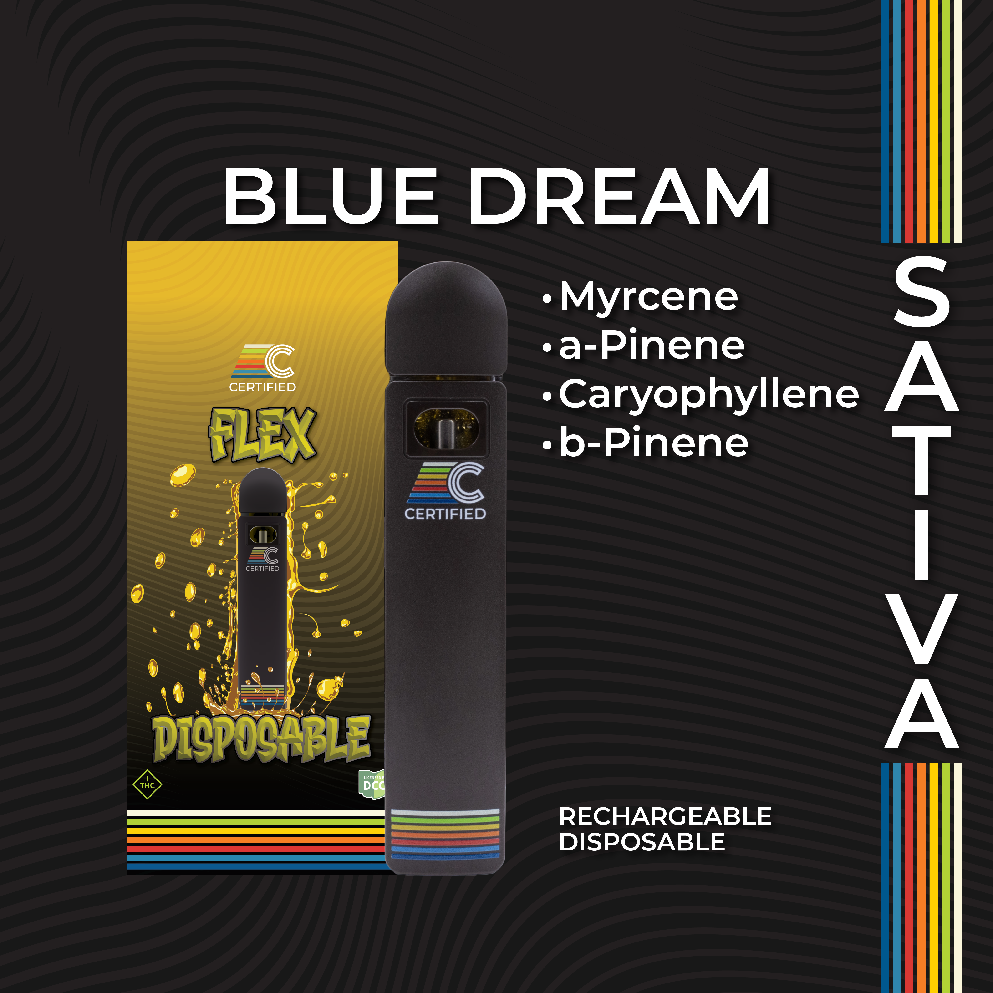 Photograph of product: Blue Dream - FLEX | 1g Distillate Disposable - 