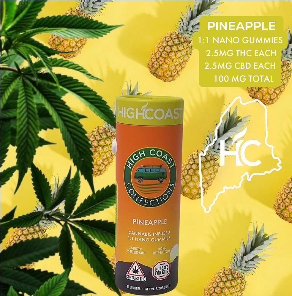 Photograph of product: Pineapple Micro-dose Nano Gummies 100MG