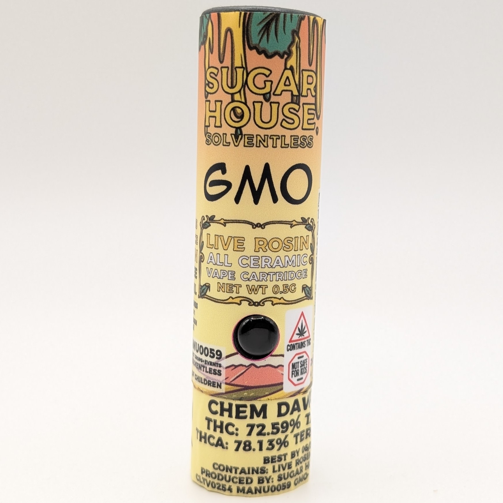 Photograph of product: GMO .5g Live Rosin Cart (Sugar House)