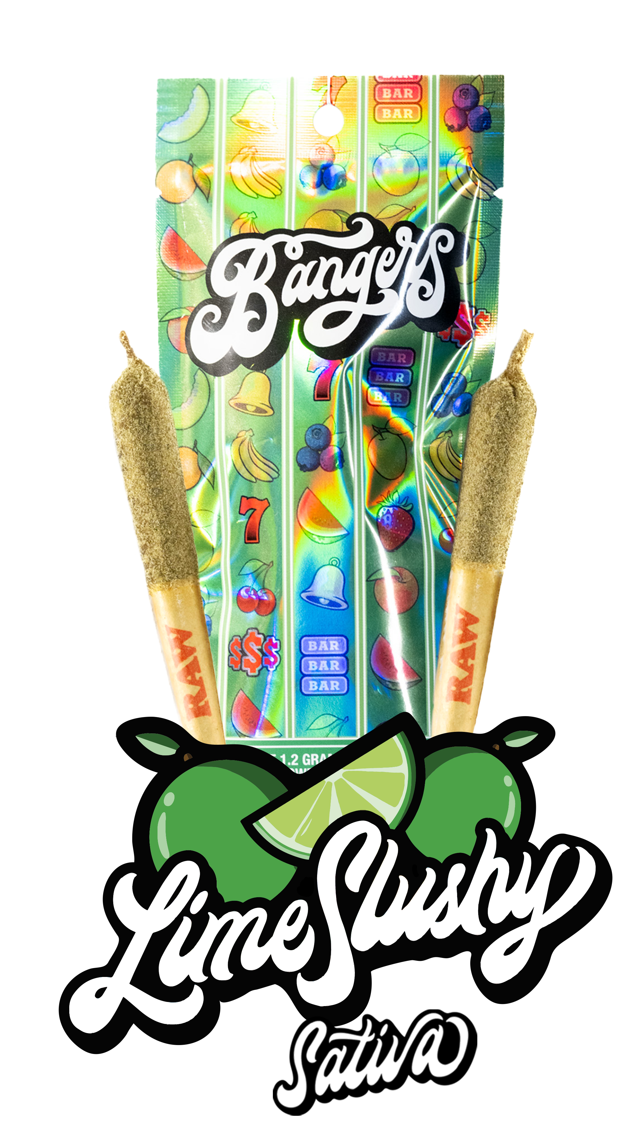 Photograph of product: Bangers Preroll 2pk Lime Slushy (S) 1g