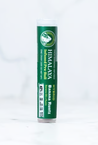 Photograph of product: HIMALAYA | Banana Runtz | Diamond Infused Preroll | 1g