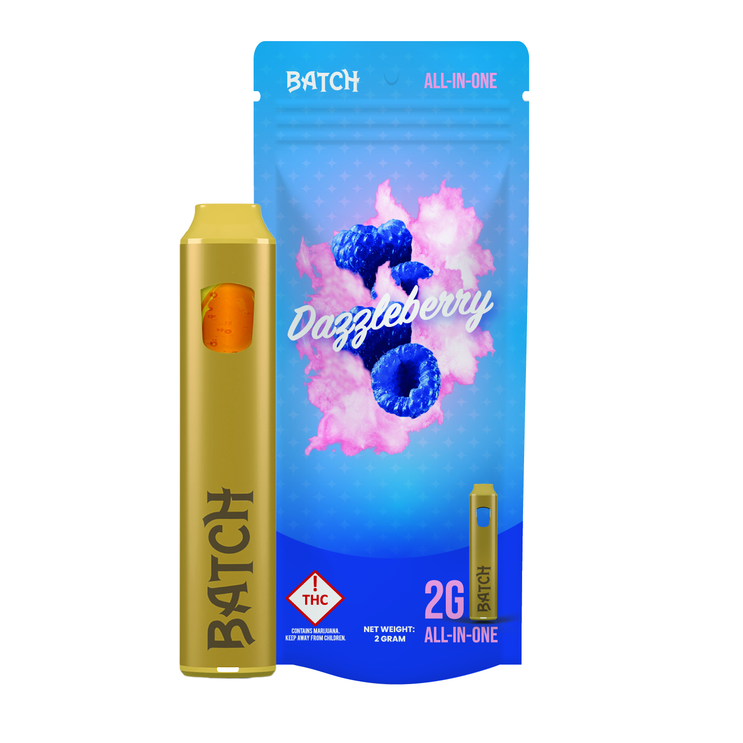 Photograph of Product: Batch | AIO | Flavors Dazzleberry | 2 g