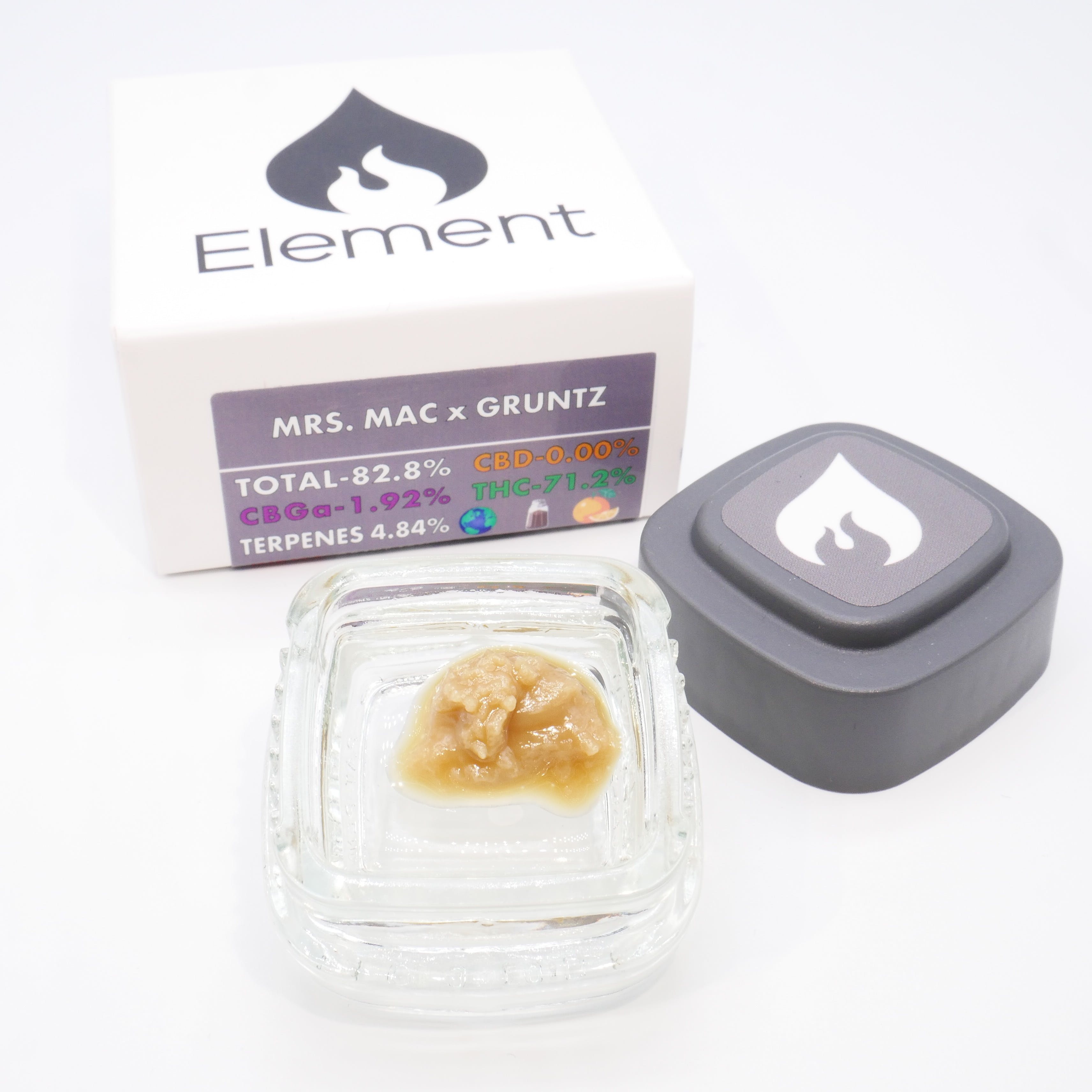 Photograph of product: Element Live Rosin Mrs. Mac x Gruntz