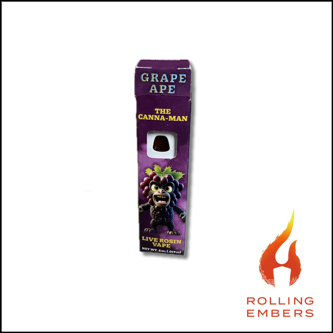 Photograph of product: The Canna-Man | Grape Ape Live Rosin Disposable Vape