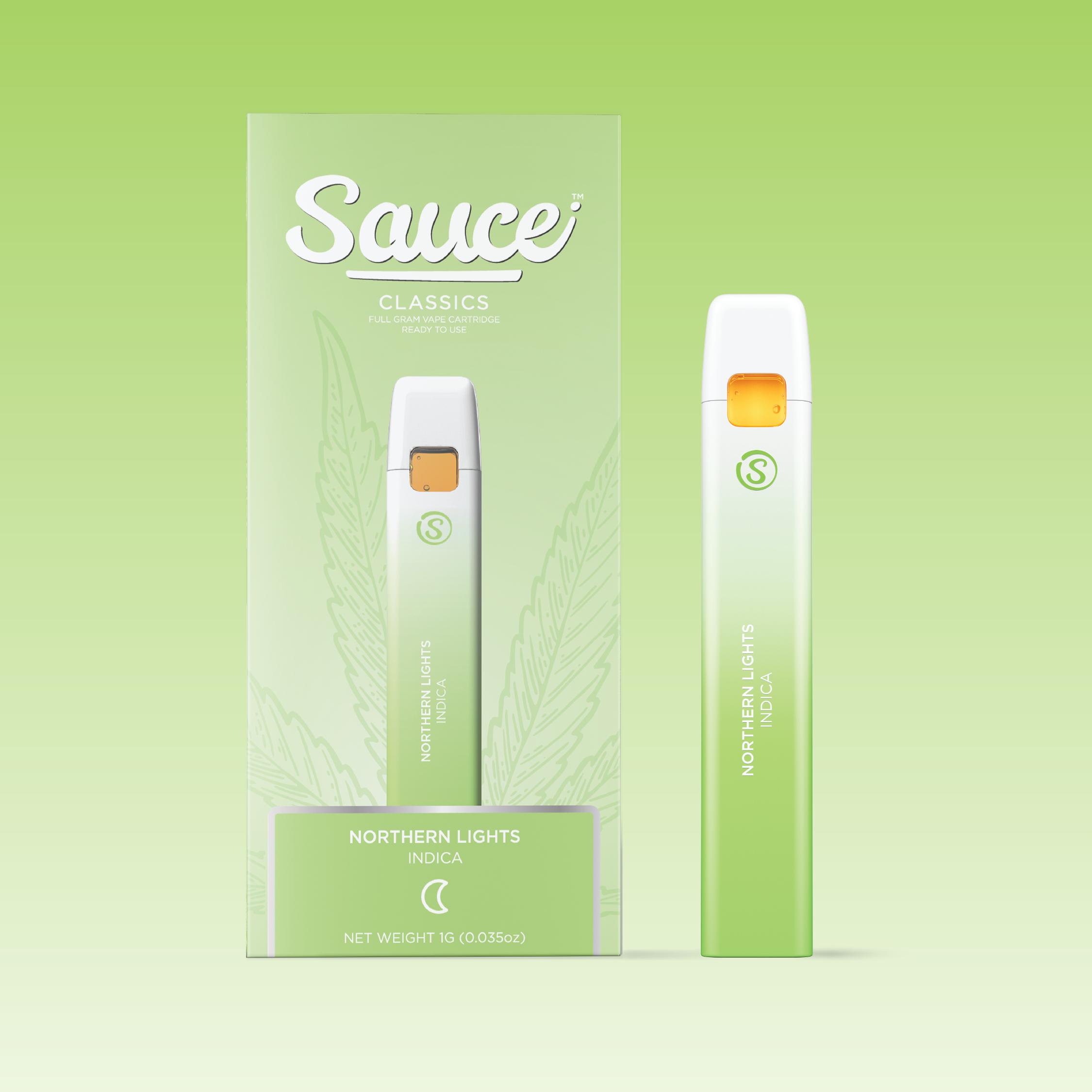 Photograph of product: SAUCE BARS - DISPOSABLE DISTILLATE - 1G - Oui'd - NORTHERN LIGHTS