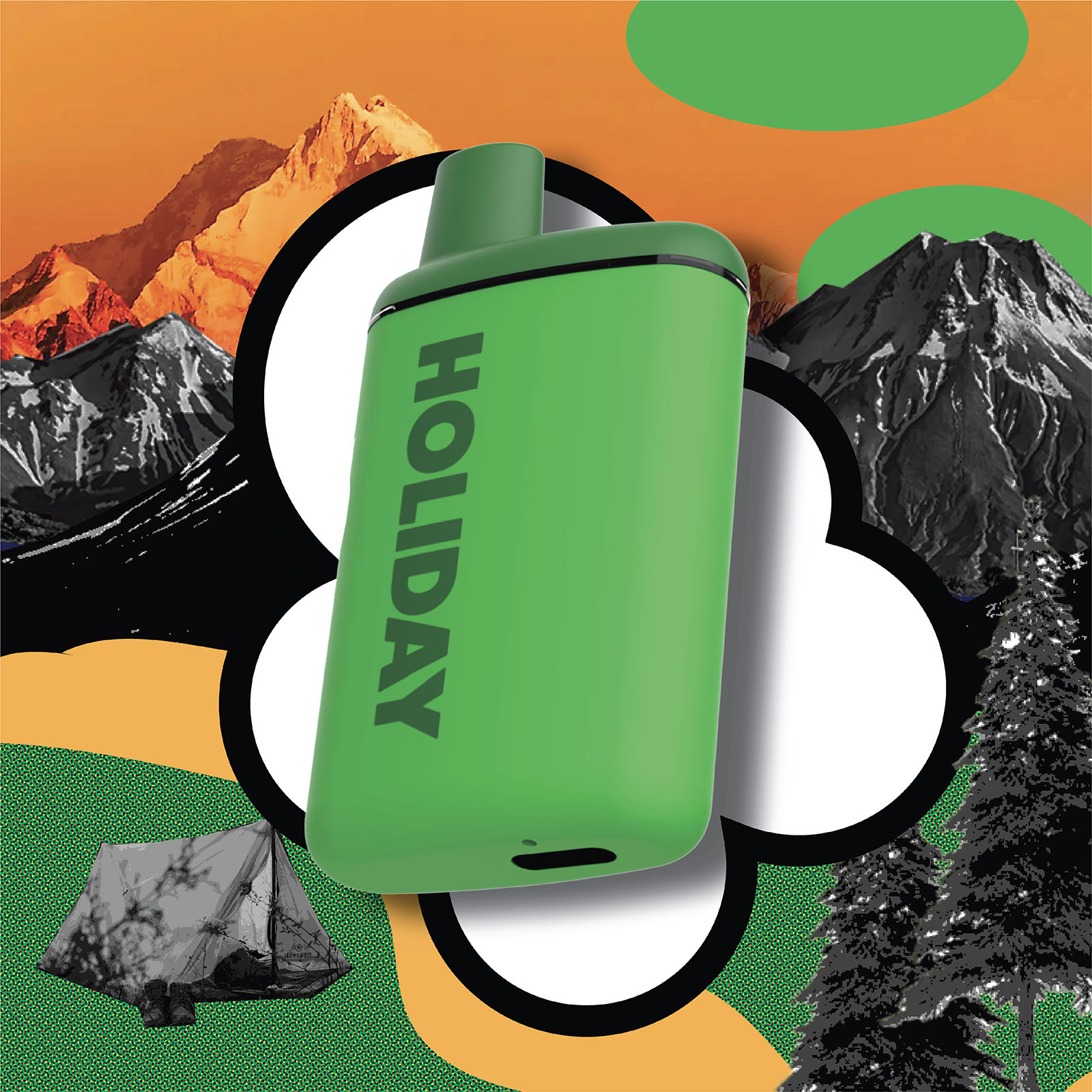 Photograph of product: Disposable | Happy Camper | 1g | Holiday