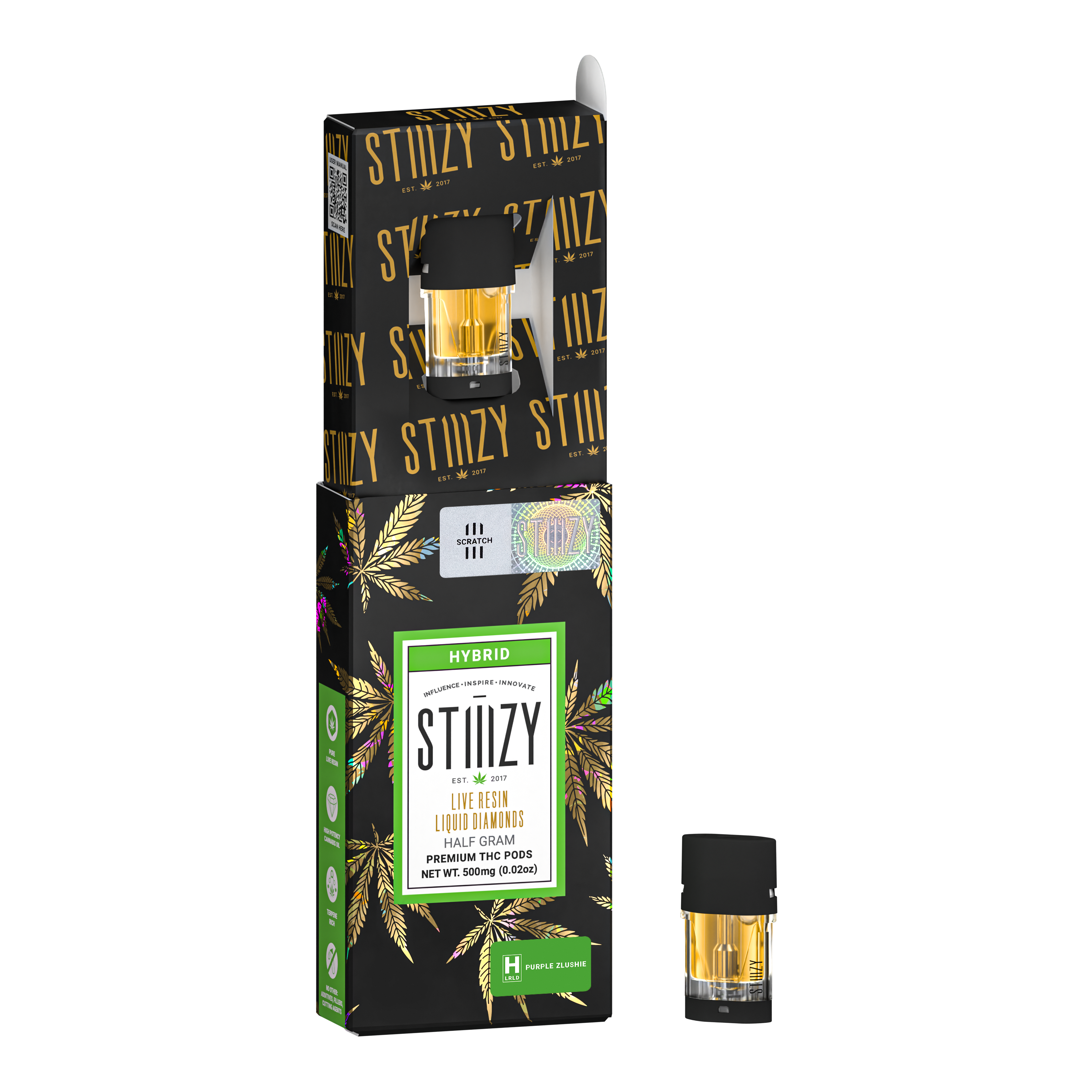 Photograph of product: PURPLE ZLUSHIE 0.5G LIQUID DIAMONDS POD