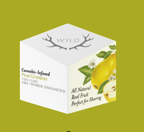 Photograph of Product: Wyld | Distillate Gummies | - 100mg | 1:1 | THC:CBG | Pear