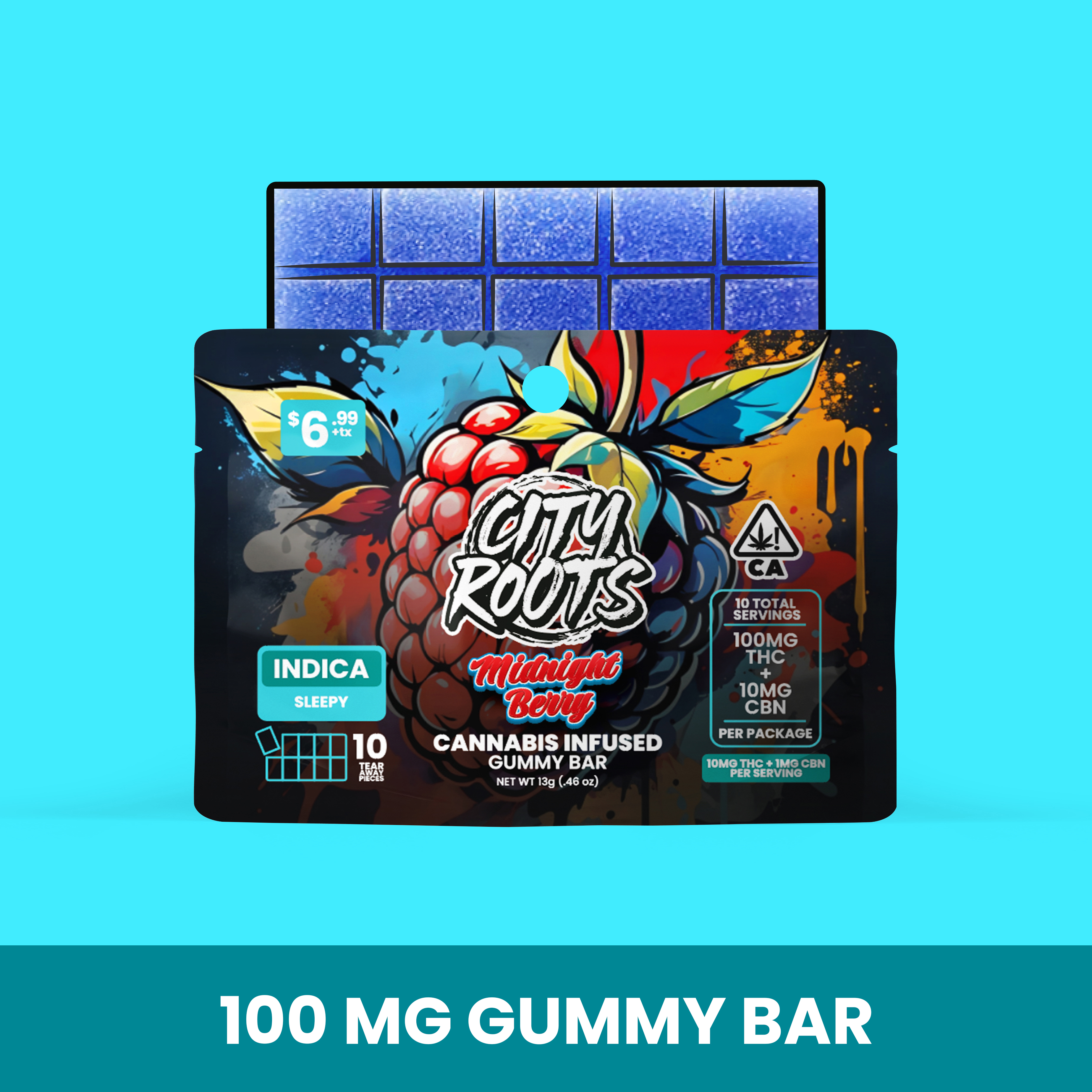 Photograph of product: City Roots - Midnight Berry 10:1 (TH-oui:CBN) Edible 100mg
