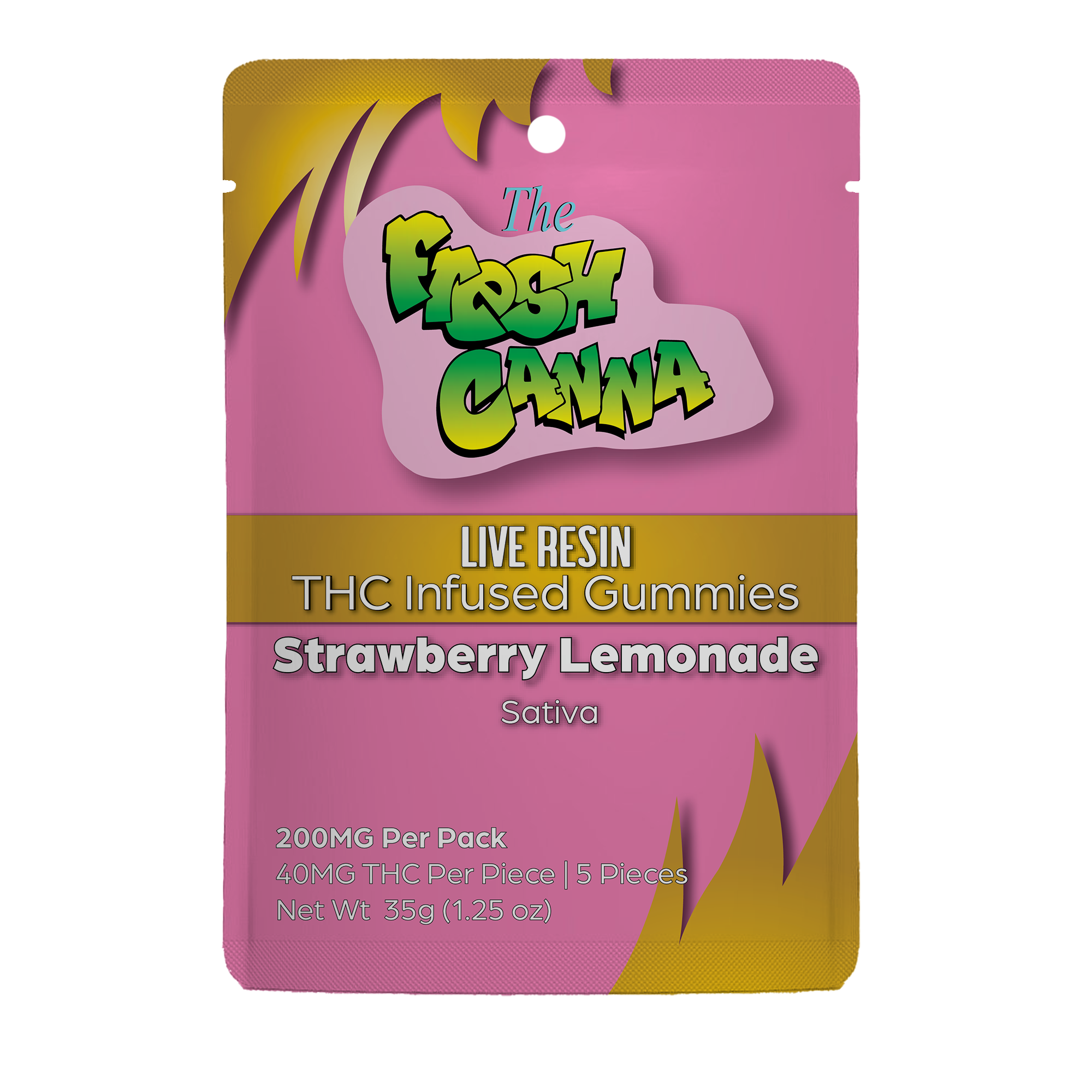 Photograph of product: Fresh Canna Strawberry Lemonade Live Resin Oui'd Gummies | 200mg