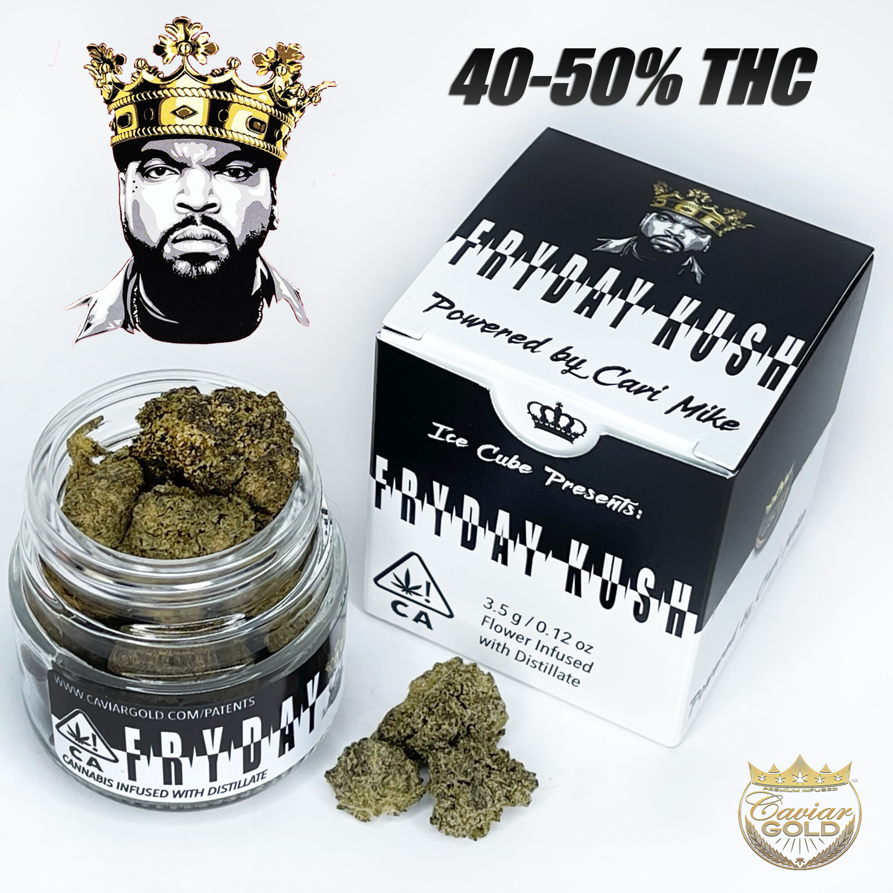 Photograph of product: Caviar Gold | Moon Rocks | Fryday Kush | 3.5g