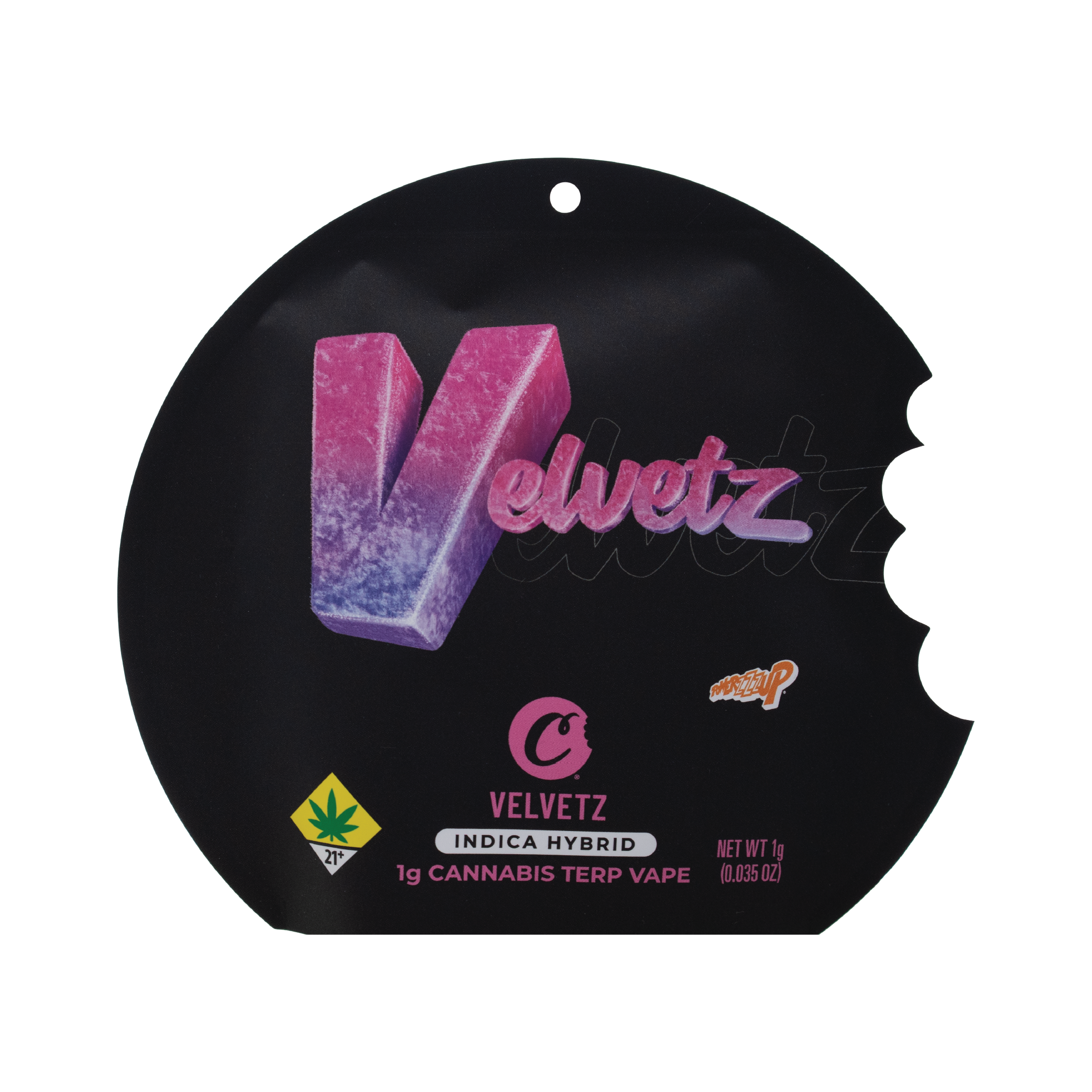 Photograph of product: Velvetz Natural Terp Vape Cartridge Cookies W7-93