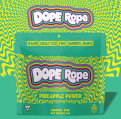 Photograph of product: Pineapple Power Dope Rope Gummies 200mg