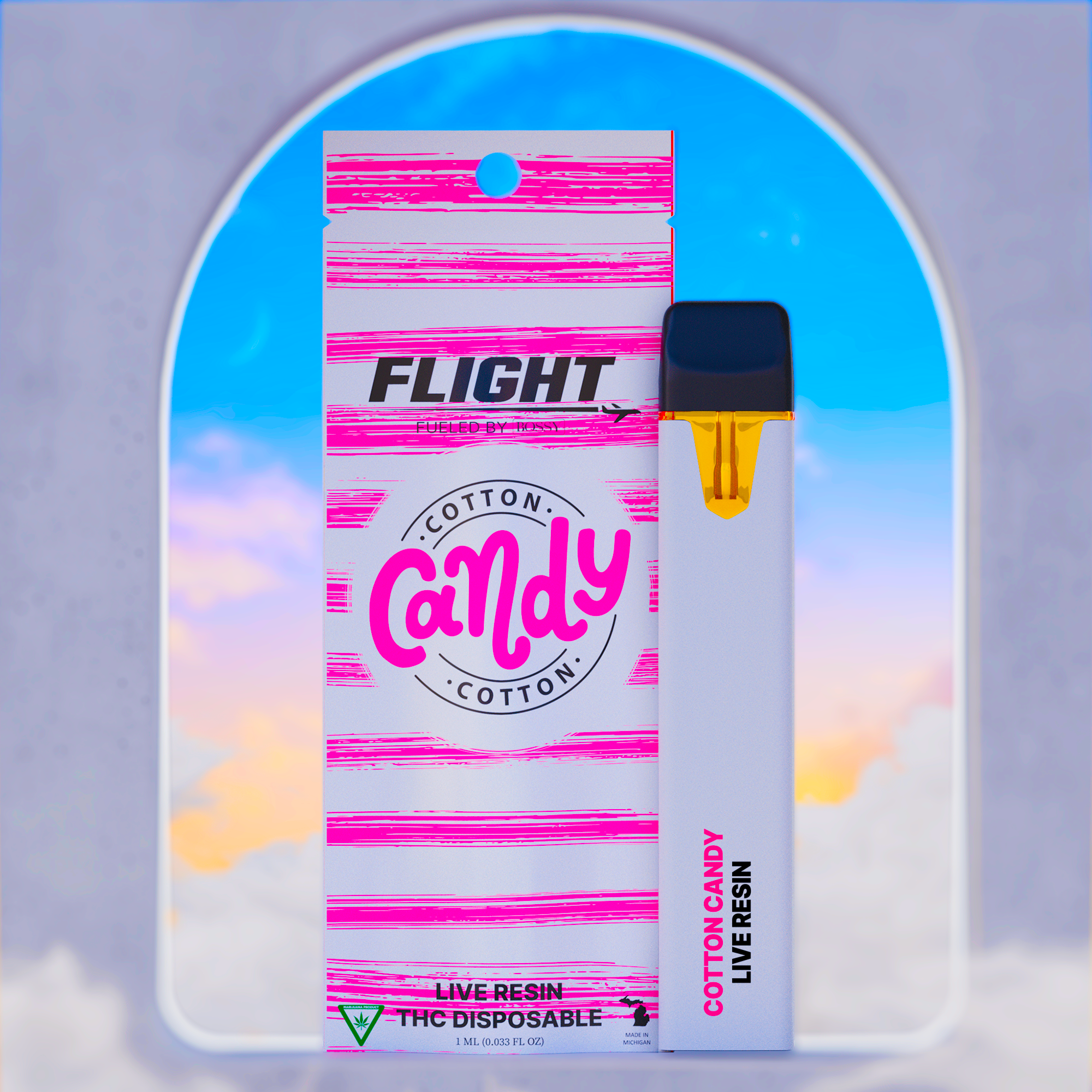 Photograph of product: Flight - Live Resin Disposable - Cotton Candy