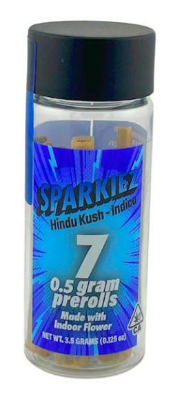 Photograph of product: Sparkiez Mini - Preroll - Hindu Kush - 7 Pack
