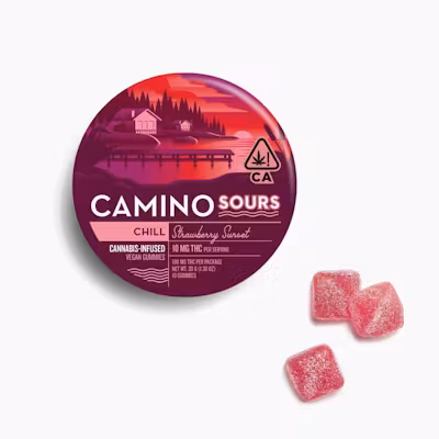 Photograph of product: Camino - 10mg x 10pk Sours - Strawberry Sunset