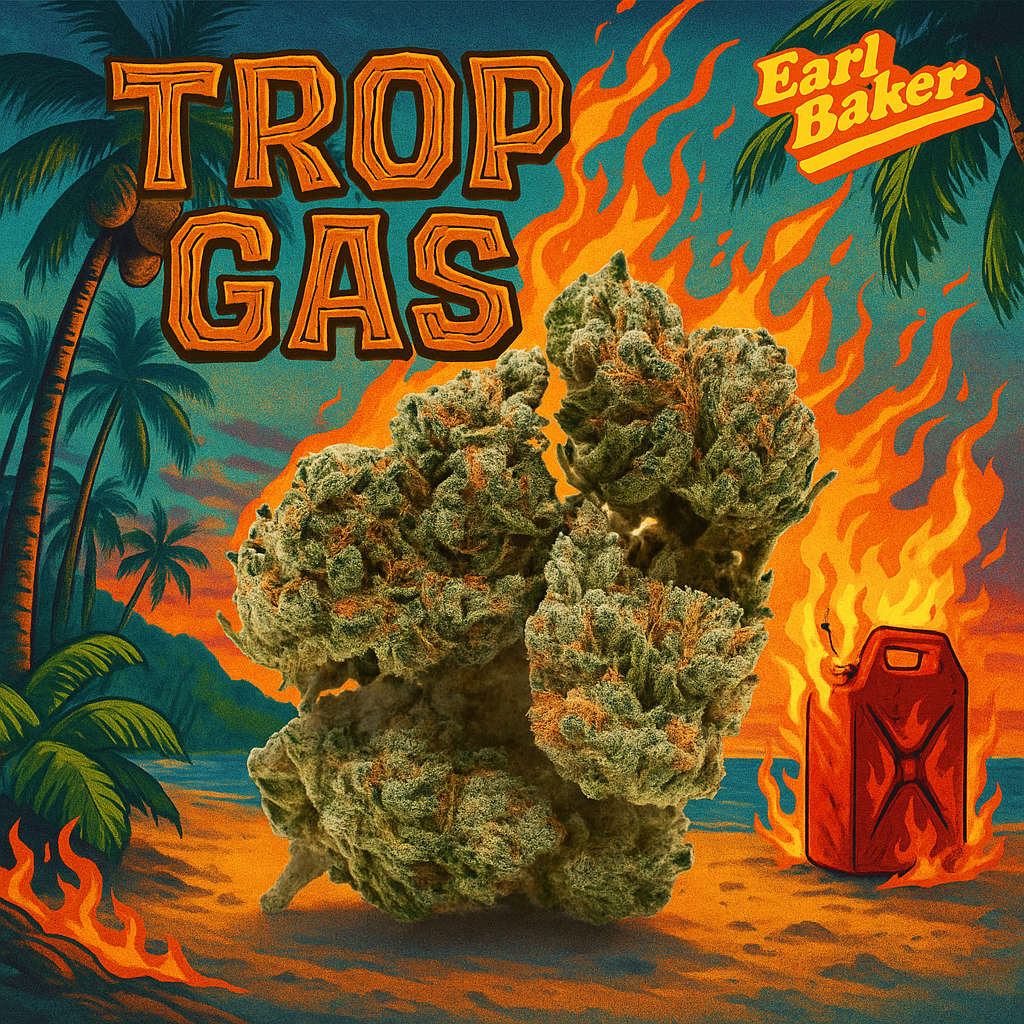 Photograph of product: Earl Baker Trop Gas Whole Flower 28.01% (H) 3.5g - 00059