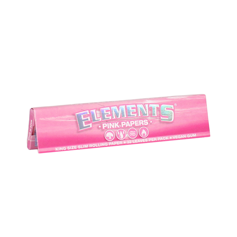 Photograph of product: Elements | Ultra Thin Pink Papers | King Size | 32 Pk