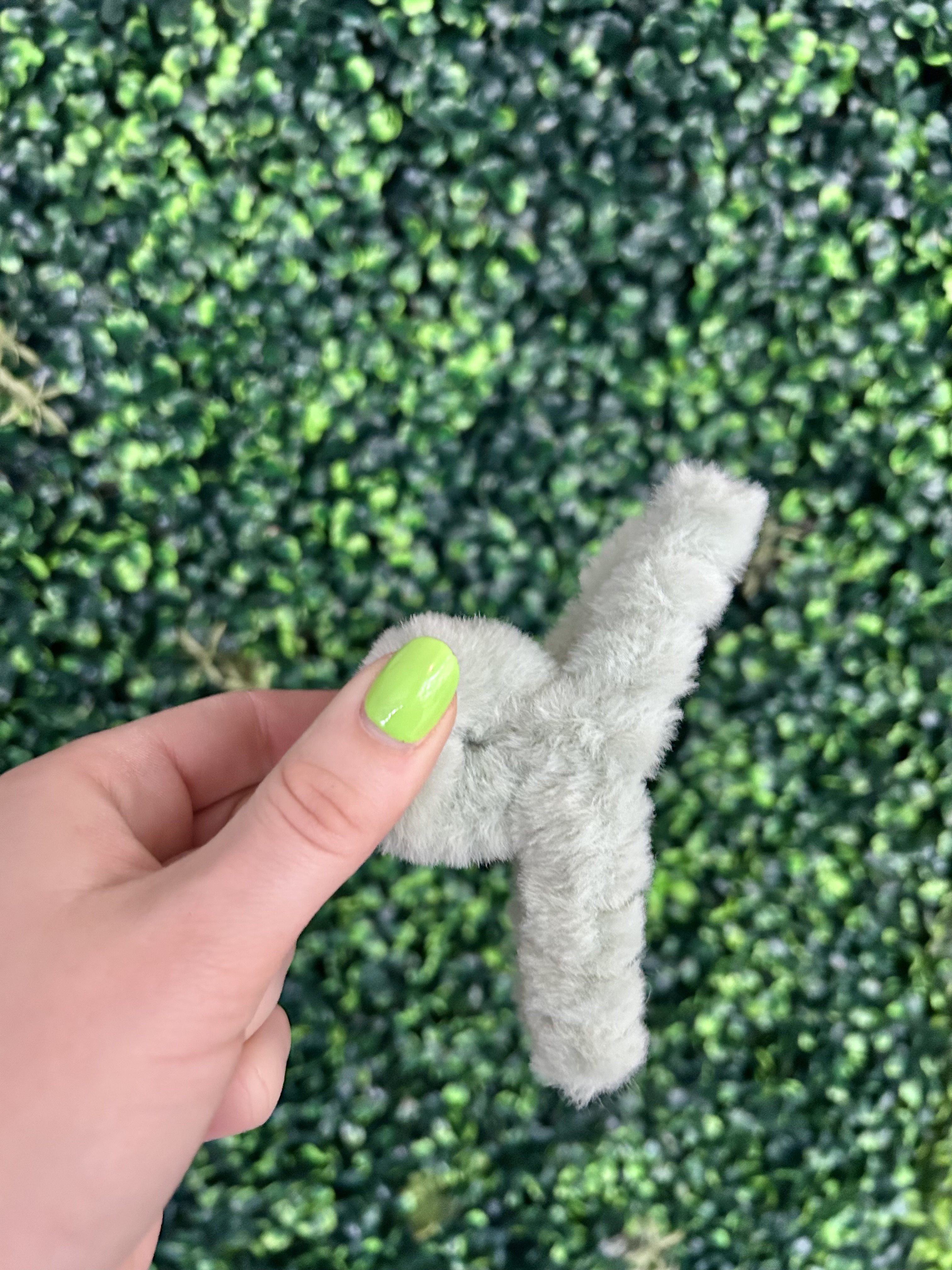 Photograph of product: Fuzzy Hair Claw Clips