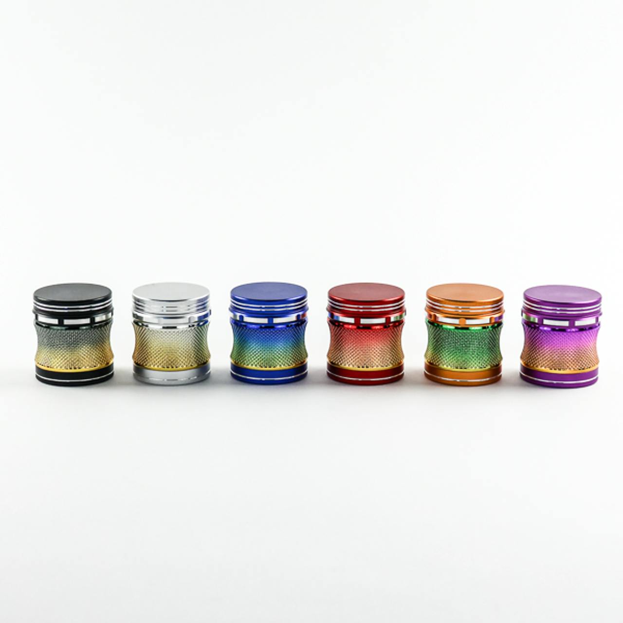 Photograph of product: 63mm Zinc 4 Piece Grinder Gradient Color