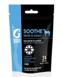 Photograph of product: Green Gruff Soothe Plus Skin & Coat Salmon (CBD) 90ct