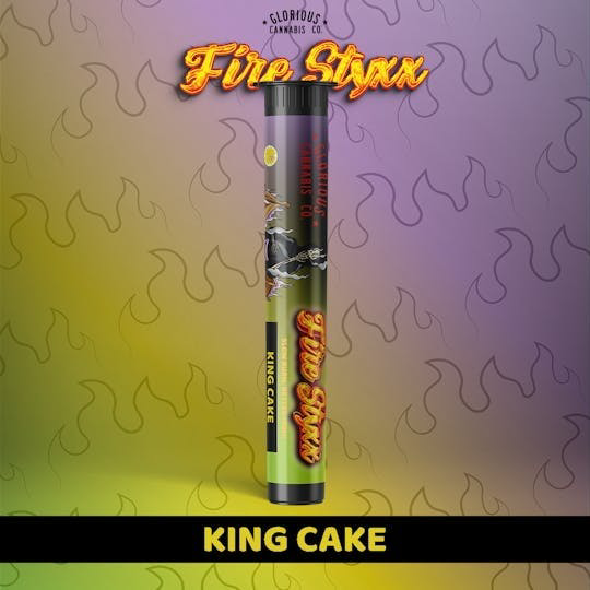 Photograph of product: Fire Styxx | King Cake Infused Pre-roll 1g