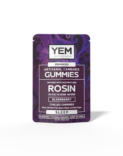 Photograph of product: YEM | Elderberry | Sleep | Rosin Gummies | 100mg