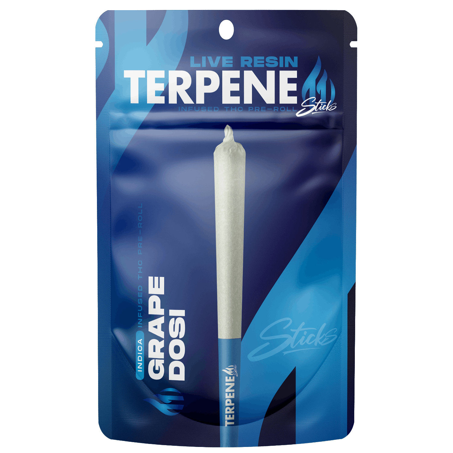 Photograph of product: Terpene Sticks Grape Dosi 1.2G LR Infused Pre-Roll