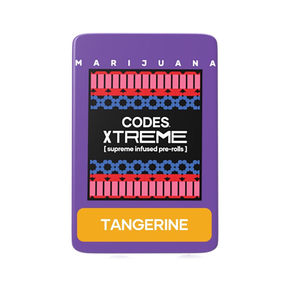Photograph of Product: Codes: Infused Pre-Roll Pack | Tangerine x Vice City | 0.7g ea | 3pk