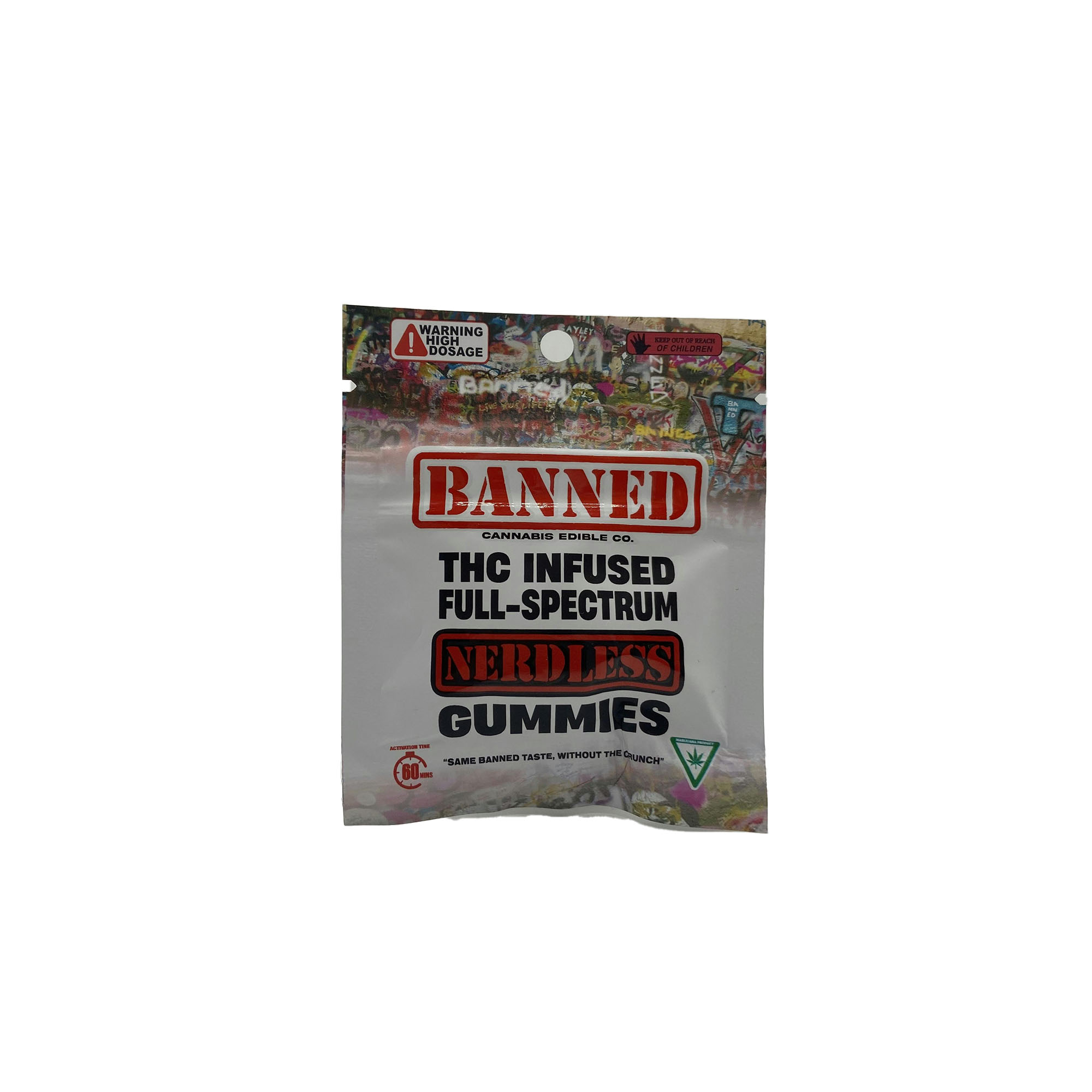 Photograph of product: Banned - 200mg Single Nerdless Gummies - Watermelon