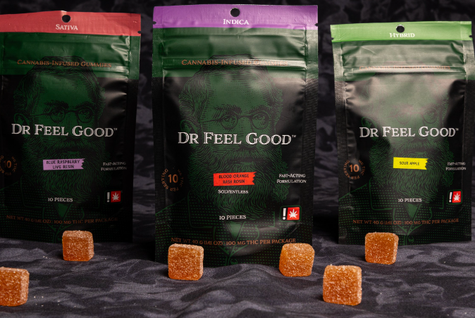 Photograph of product: Dr Feel Good - 10pc - Peach Mango Distillate Nano Gummy