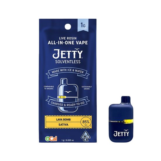 Photograph of product: Jetty AIO Solventless Mini Tank Lava Bomb 1g - 