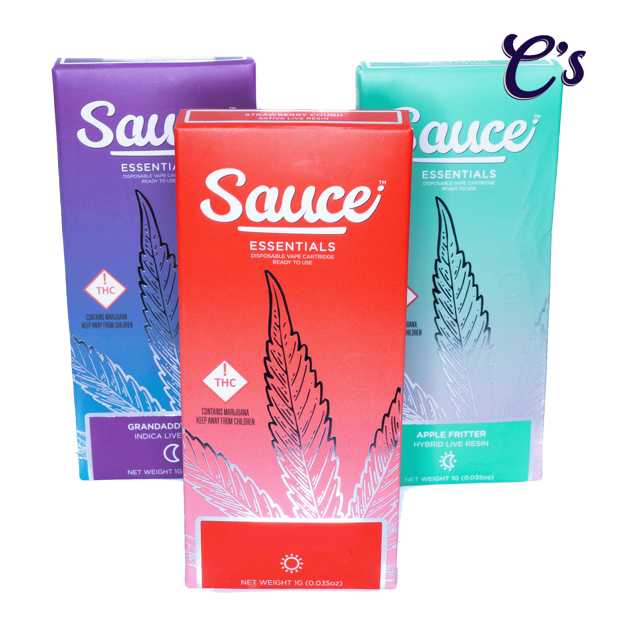 Photograph of product: Sauce Essential | Live Resin Disposable Cart (I) Kings Kush 1g