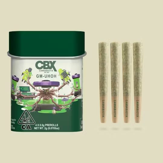 Photograph of product: GM-UHOH | CBX Pre-Roll Pack [4pk][2g] - 