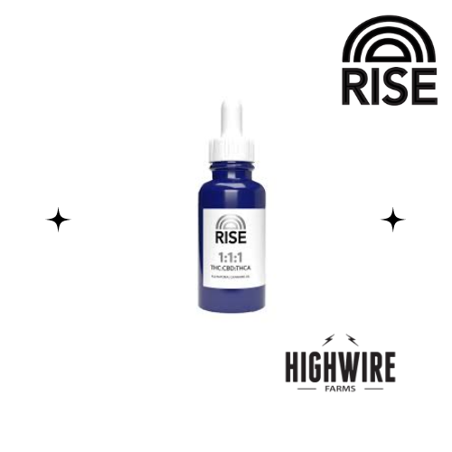 Photograph of product: Rise Tincture 1:1:1 TH-oui:CBD:TH-ouia