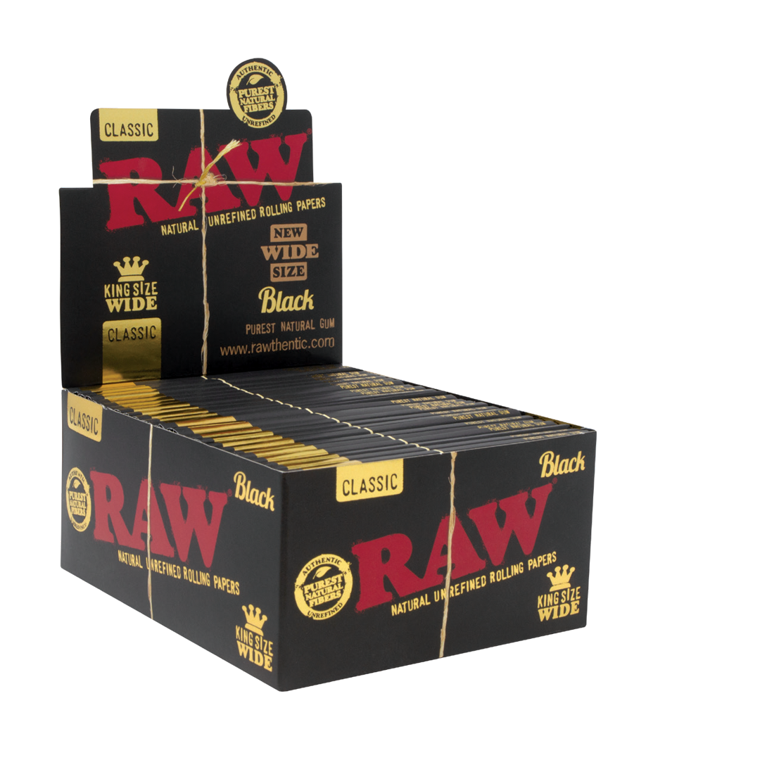 Photograph of product: King Size Black Slim Rolling Papers | 32ct