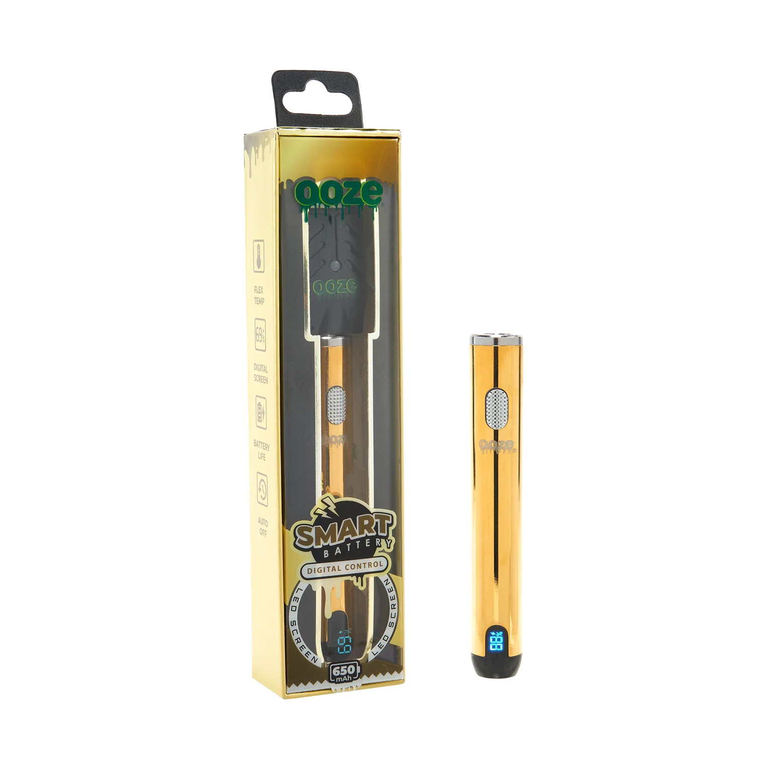 Photograph of product: Ooze | 650 Smart Battery | Digital Control | Lucky Gold