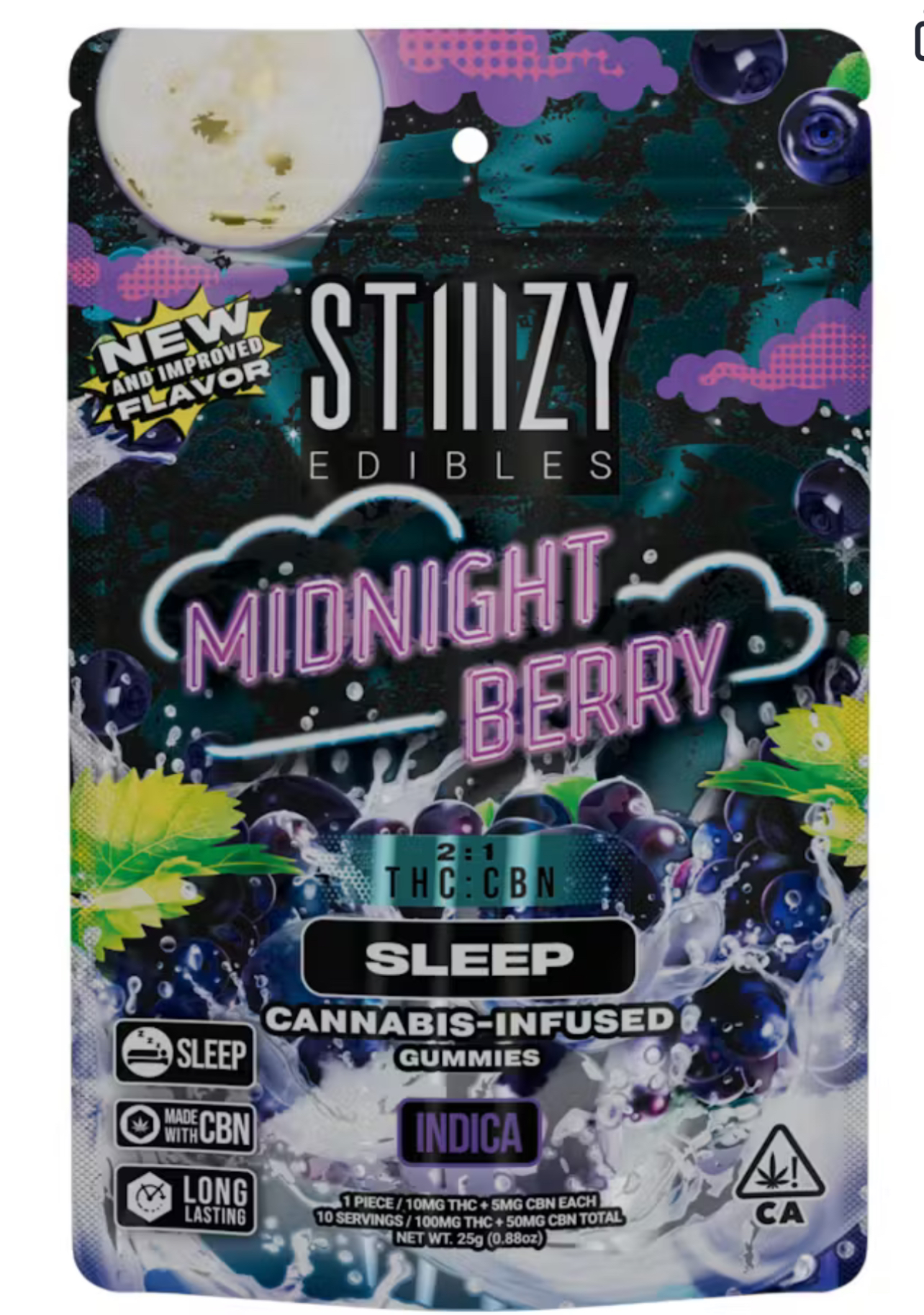 Photograph of product: MIDNIGHT BERRY 2:1 CBN GUMMIES 10PK | 150MG