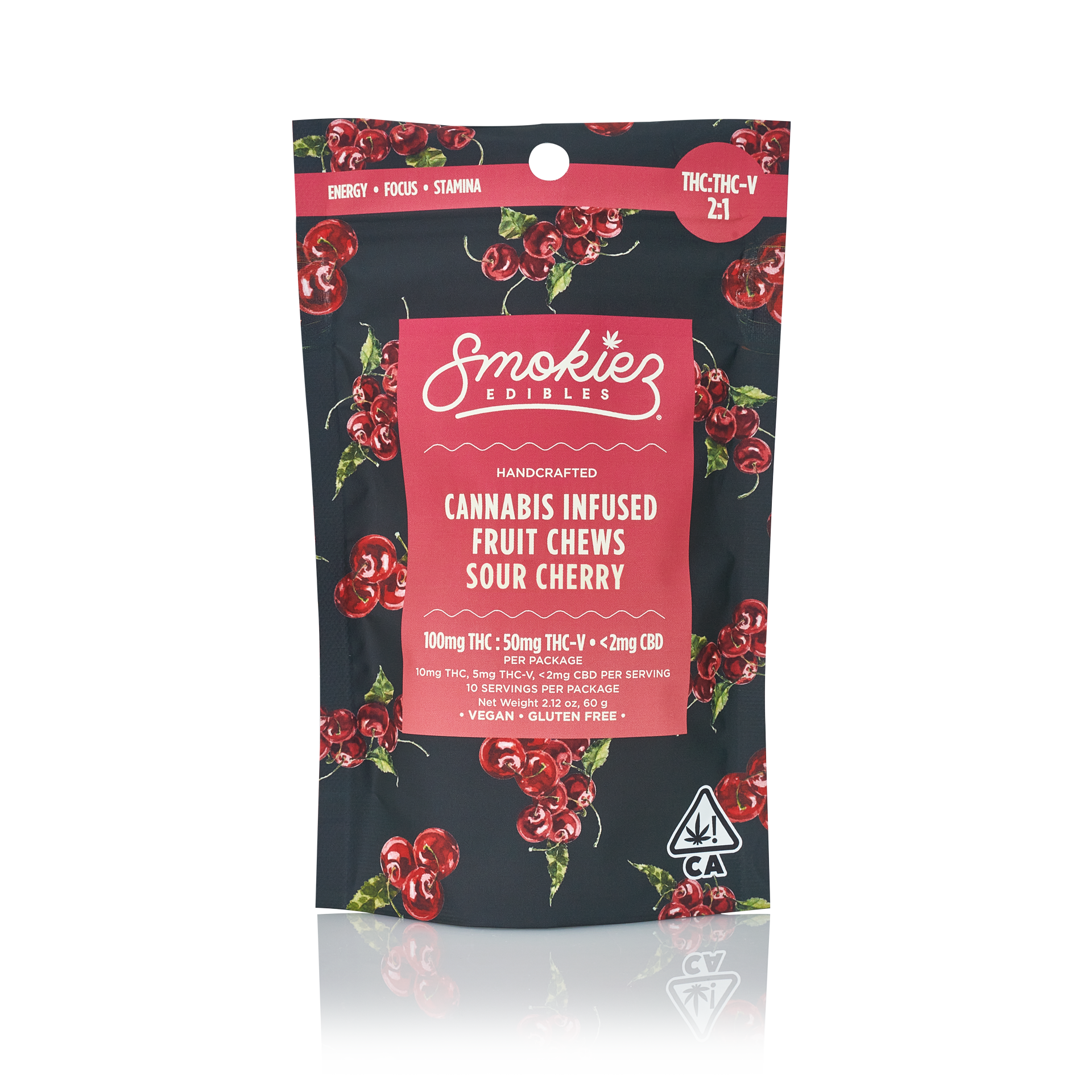 Photograph of product: Smokiez Sour Cherry 2:1 TH-ouiV Fruit Chews