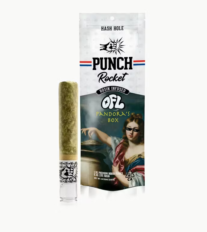 Photograph of product: [Punch] Infused Preroll Rocket - 1.6g - Pandora's Box x Durban Lime (S)