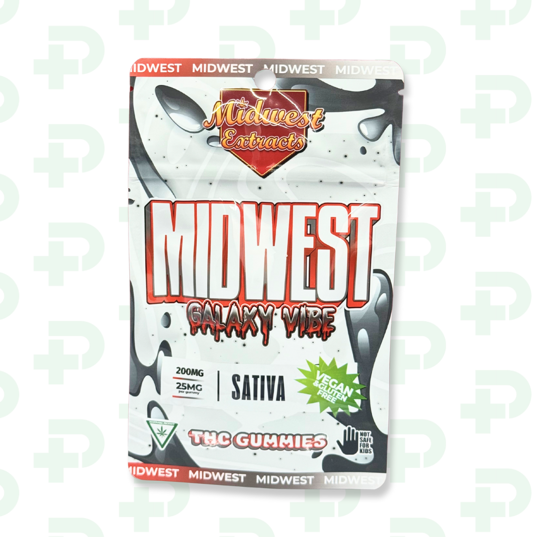 Photograph of product: Midwest Extracts 200mg Gummies - Galaxy Vibe
