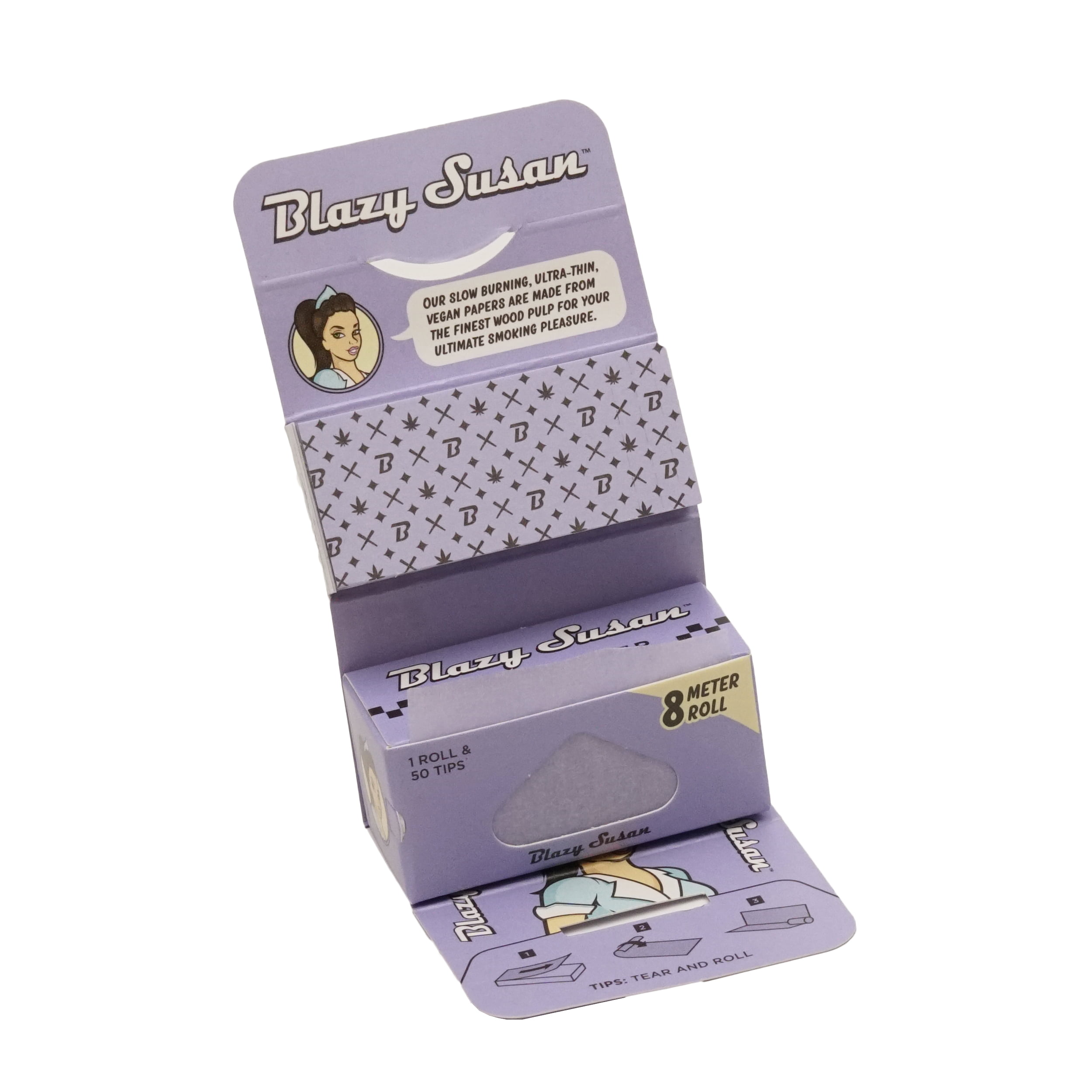 Photograph of product: Blazy Susan | 8 Meter High Roller Kit | Lavendar | 1 Roll, 50 Tips